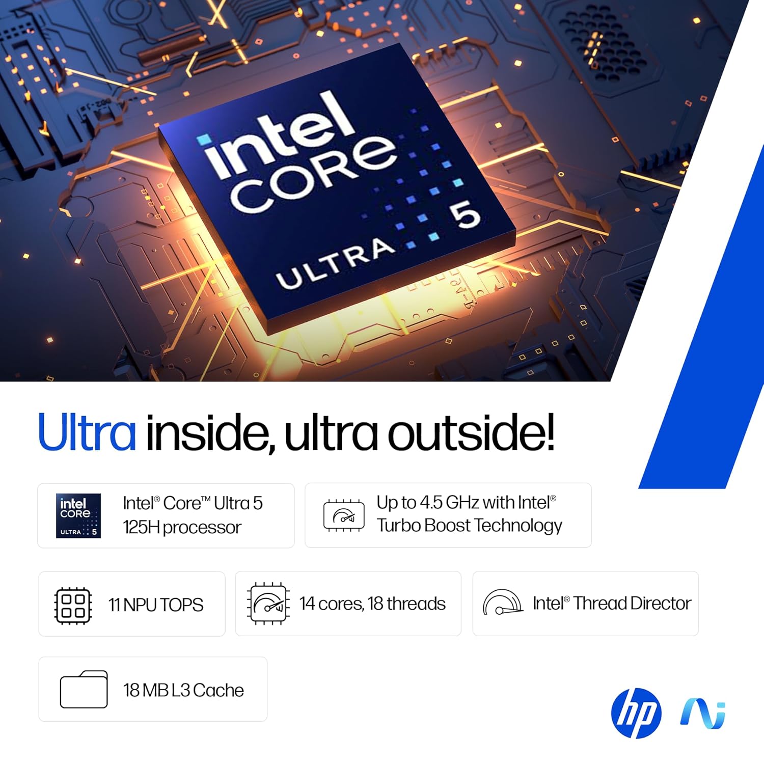 HP 15 AI Laptop (fd1354TU) - Certified Refurbished | Intel Core Ultra 5 125H | 16GB DDR5 | 1TB SSD | Intel Arc Graphics - Image 3